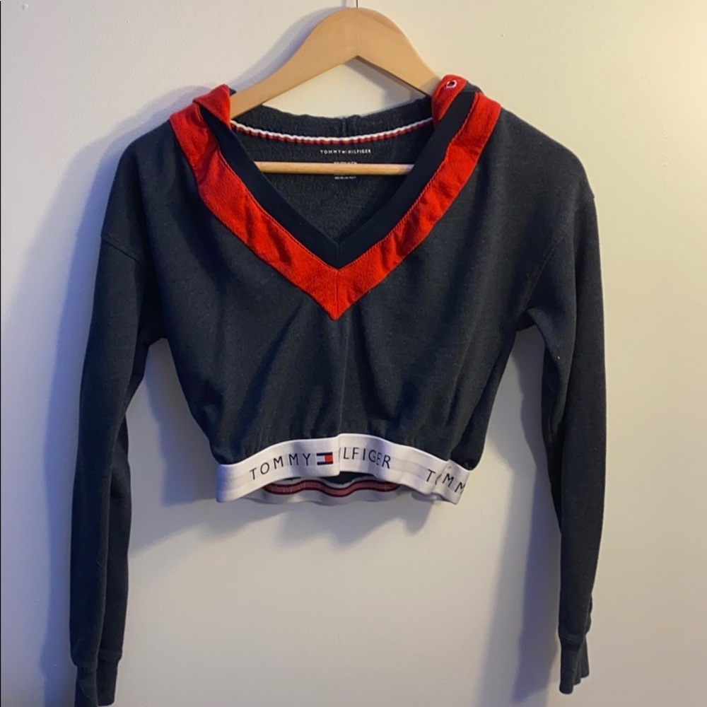 tommy hilfiger sweater cropped